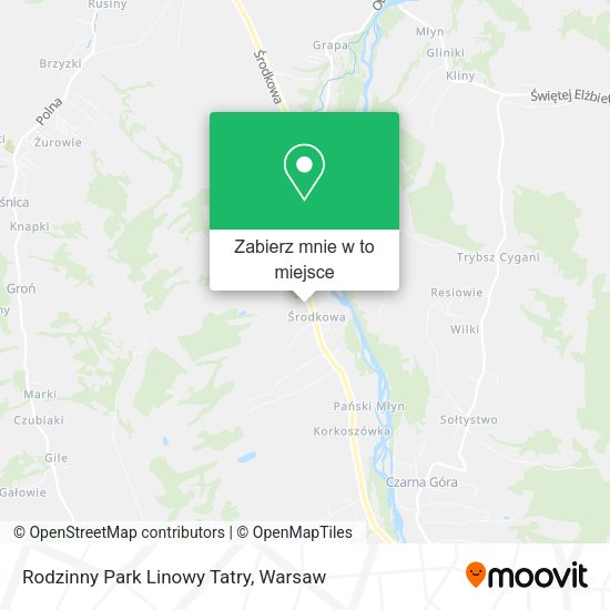 Mapa Rodzinny Park Linowy Tatry