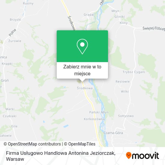 Mapa Firma Usługowo Handlowa Antonina Jeziorczak