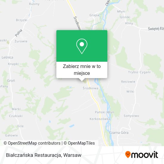 Mapa Białczańska Restauracja