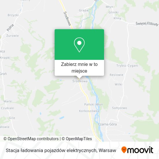 Mapa Stacja ładowania pojazdów elektrycznych