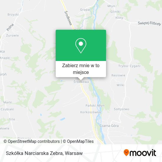 Mapa Szkółka Narciarska Zebra