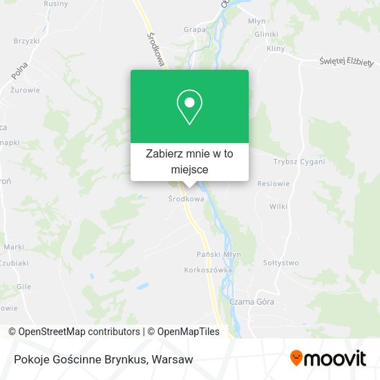 Mapa Pokoje Gościnne Brynkus