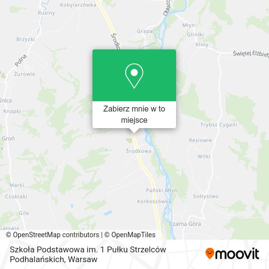 Mapa Szkoła Podstawowa im. 1 Pułku Strzelców Podhalańskich