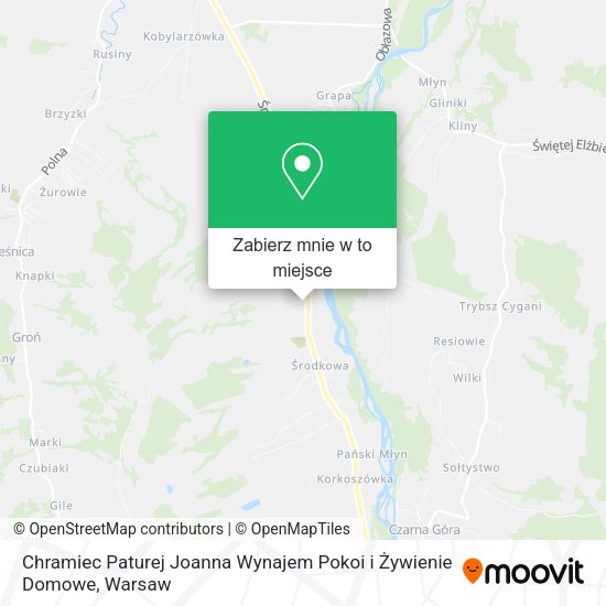 Mapa Chramiec Paturej Joanna Wynajem Pokoi i Żywienie Domowe