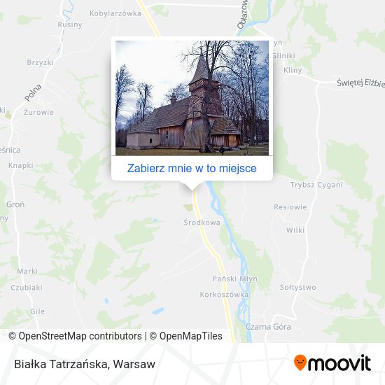 Mapa Białka Tatrzańska