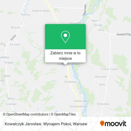 Mapa Kowalczyk Jarosław. Wynajem Pokoi