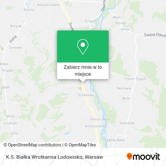 Mapa K.S. Białka Wrotkarnia Lodowisko