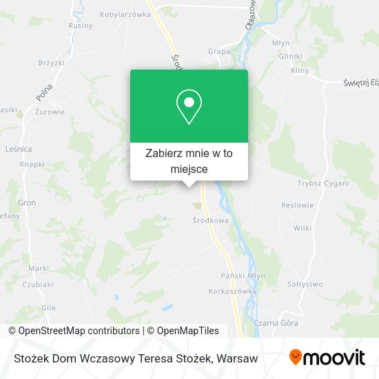 Mapa Stożek Dom Wczasowy Teresa Stożek