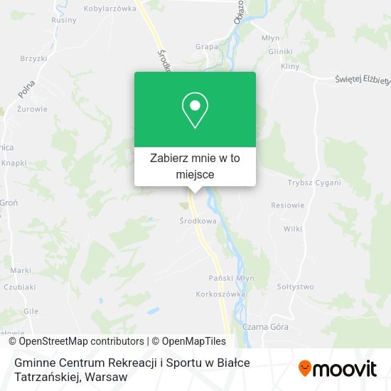 Mapa Gminne Centrum Rekreacji i Sportu w Białce Tatrzańskiej