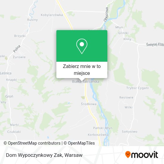 Mapa Dom Wypoczynkowy Zak