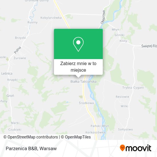 Mapa Parzenica B&B