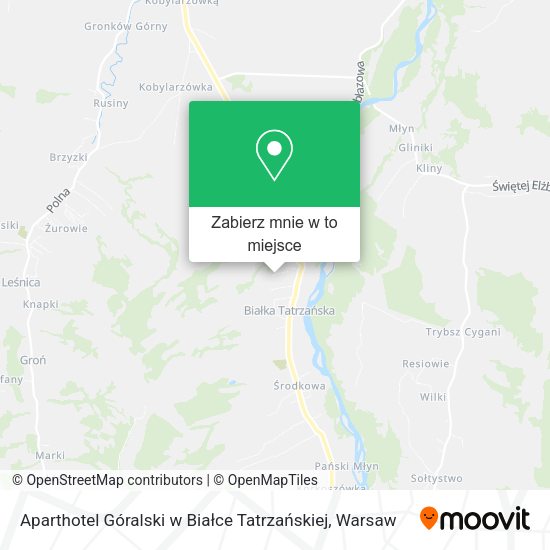 Mapa Aparthotel Góralski w Białce Tatrzańskiej