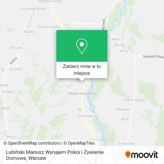 Mapa Lubiński Mariusz Wynajem Pokoi i Żywienie Domowe