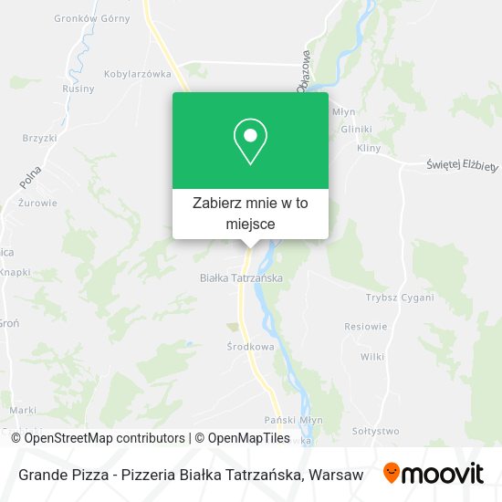 Mapa Grande Pizza - Pizzeria Białka Tatrzańska