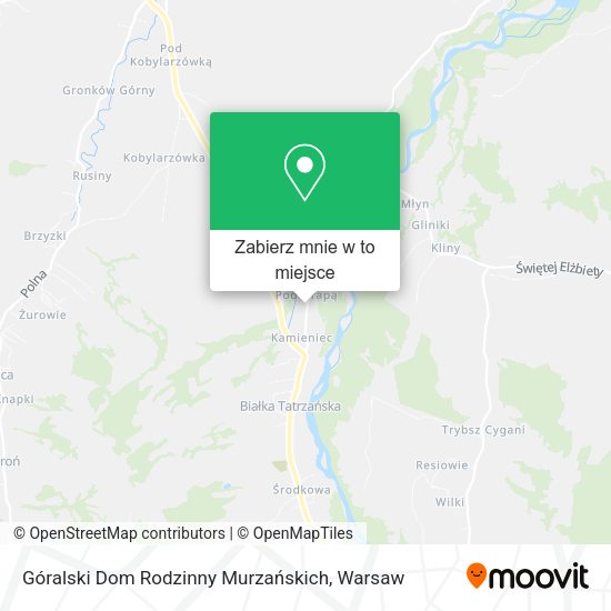 Mapa Góralski Dom Rodzinny Murzańskich