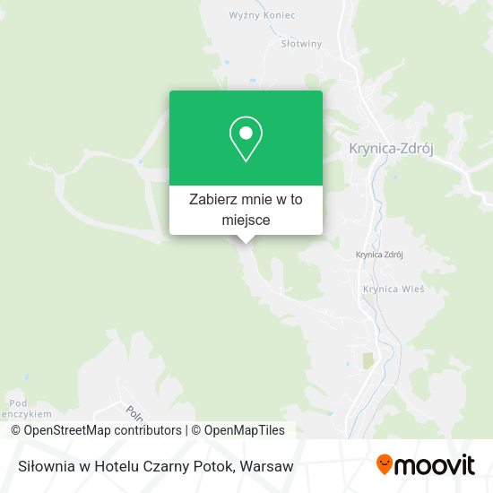 Mapa Siłownia w Hotelu Czarny Potok