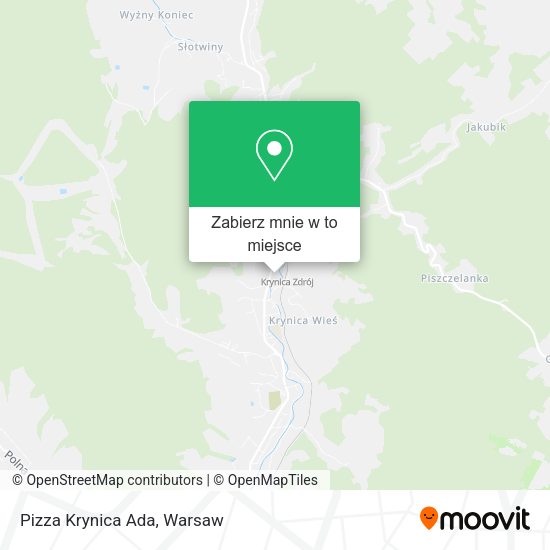 Mapa Pizza Krynica Ada