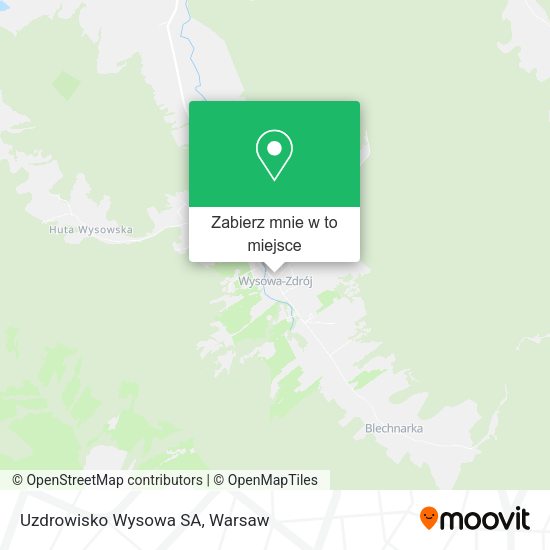 Mapa Uzdrowisko Wysowa SA