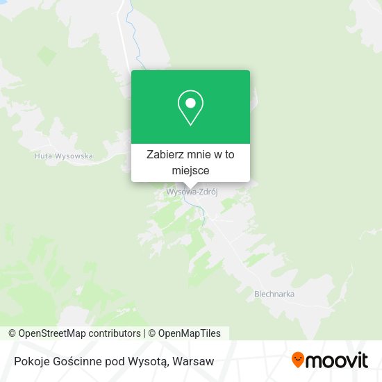 Mapa Pokoje Gościnne pod Wysotą