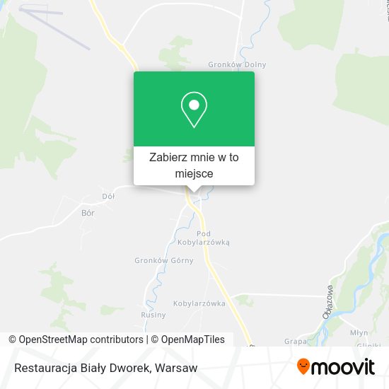 Mapa Restauracja Biały Dworek