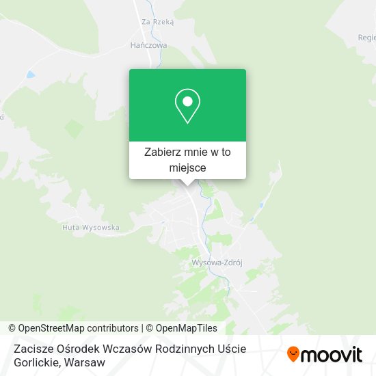 Mapa Zacisze Ośrodek Wczasów Rodzinnych Uście Gorlickie