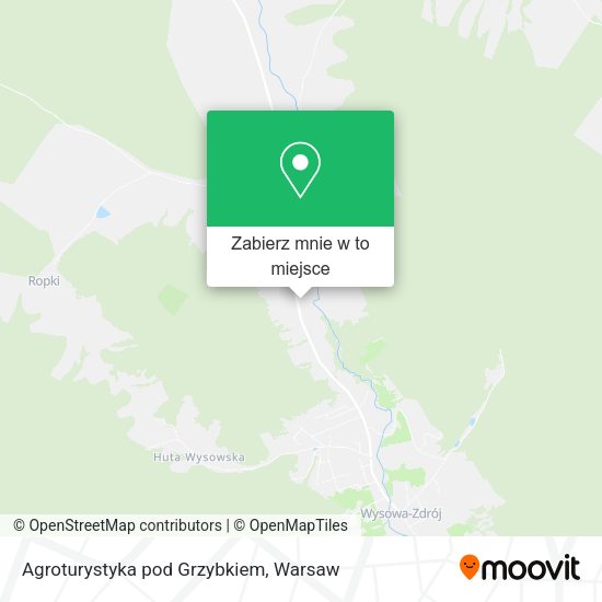 Mapa Agroturystyka pod Grzybkiem