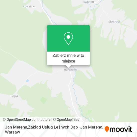 Mapa Jan Merena,Zakład Usług Leśnych Dąb -Jan Merena