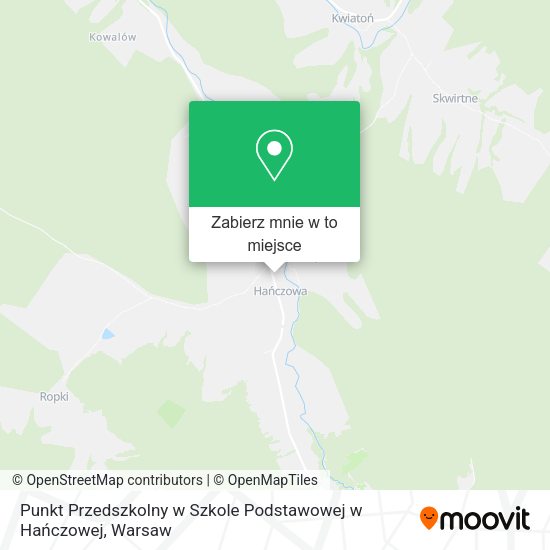 Mapa Punkt Przedszkolny w Szkole Podstawowej w Hańczowej