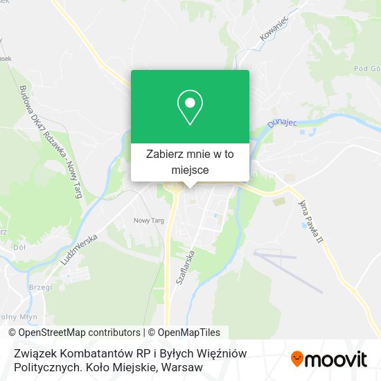 Mapa Związek Kombatantów RP i Byłych Więźniów Politycznych. Koło Miejskie