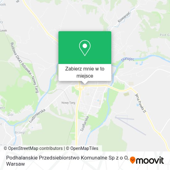 Mapa Podhalanskie Przedsiebiorstwo Komunalne Sp z o O