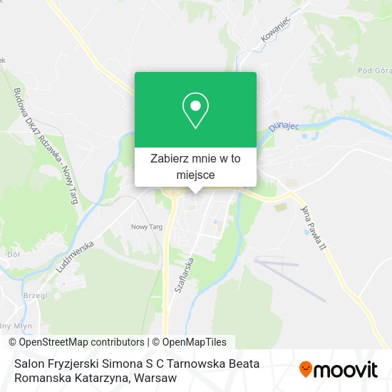 Mapa Salon Fryzjerski Simona S C Tarnowska Beata Romanska Katarzyna