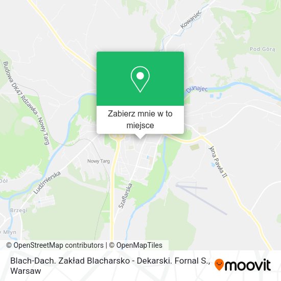 Mapa Blach-Dach. Zakład Blacharsko - Dekarski. Fornal S.