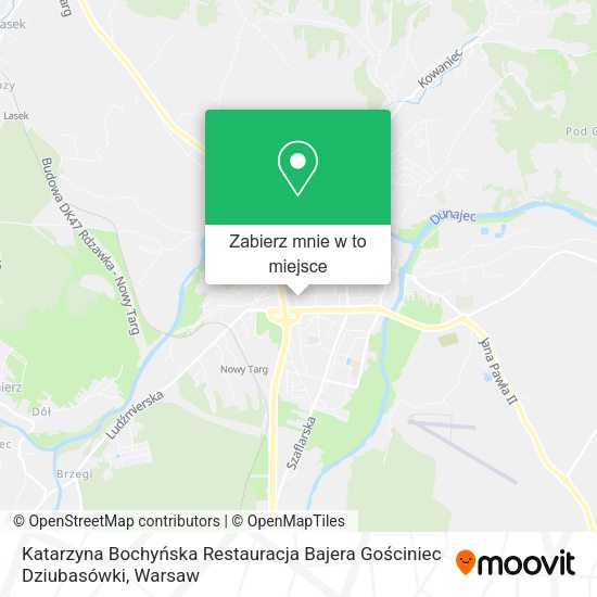 Mapa Katarzyna Bochyńska Restauracja Bajera Gościniec Dziubasówki