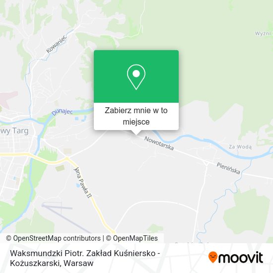 Mapa Waksmundzki Piotr. Zakład Kuśniersko - Kożuszkarski