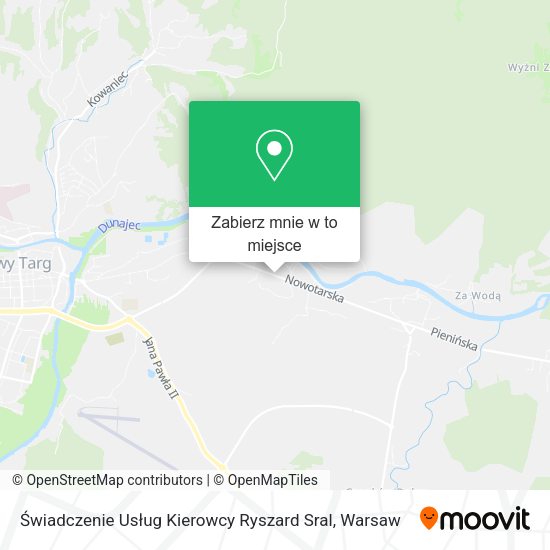 Mapa Świadczenie Usług Kierowcy Ryszard Sral