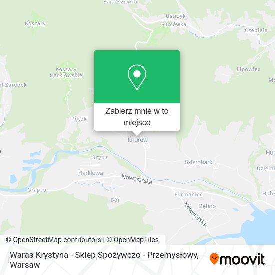 Mapa Waras Krystyna - Sklep Spożywczo - Przemysłowy