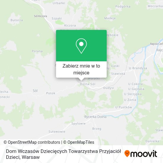 Mapa Dom Wczasów Dziecięcych Towarzystwa Przyjaciół Dzieci