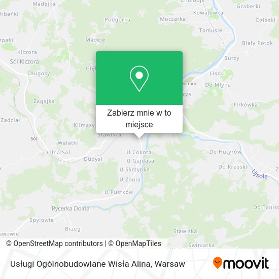 Mapa Usługi Ogólnobudowlane Wisła Alina