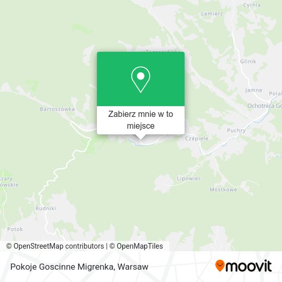 Mapa Pokoje Goscinne Migrenka