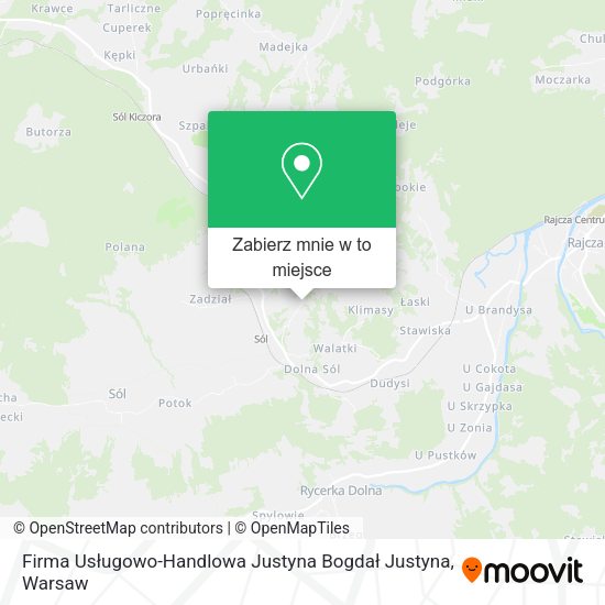 Mapa Firma Usługowo-Handlowa Justyna Bogdał Justyna