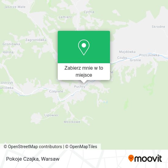 Mapa Pokoje Czajka