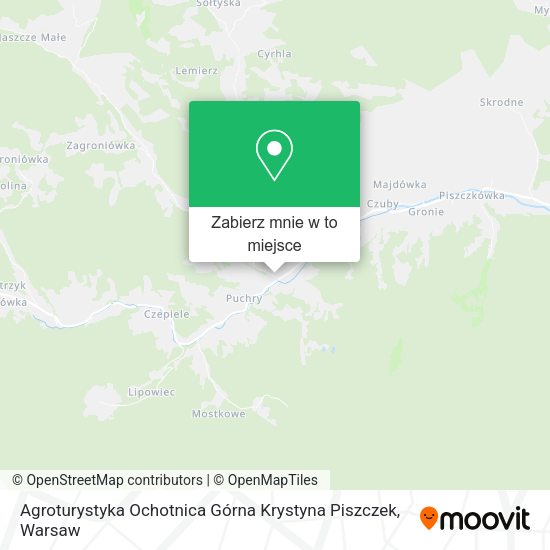 Mapa Agroturystyka Ochotnica Górna Krystyna Piszczek