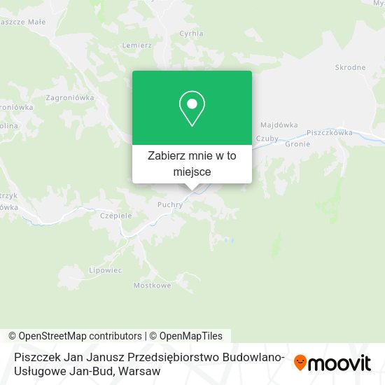 Mapa Piszczek Jan Janusz Przedsiębiorstwo Budowlano-Usługowe Jan-Bud