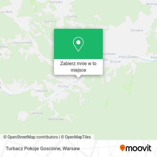 Mapa Turbacz Pokoje Goscinne