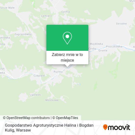 Mapa Gospodarstwo Agroturystyczne Halina i Bogdan Kulig