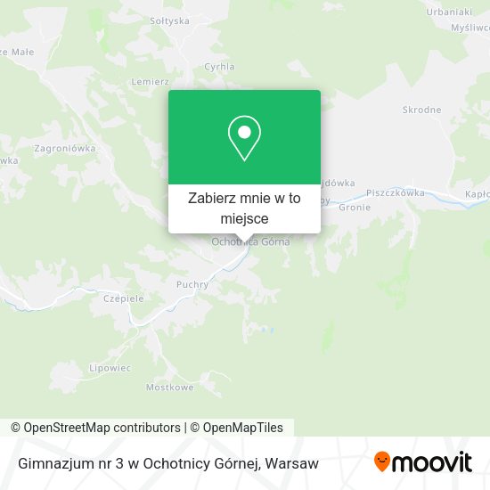 Mapa Gimnazjum nr 3 w Ochotnicy Górnej