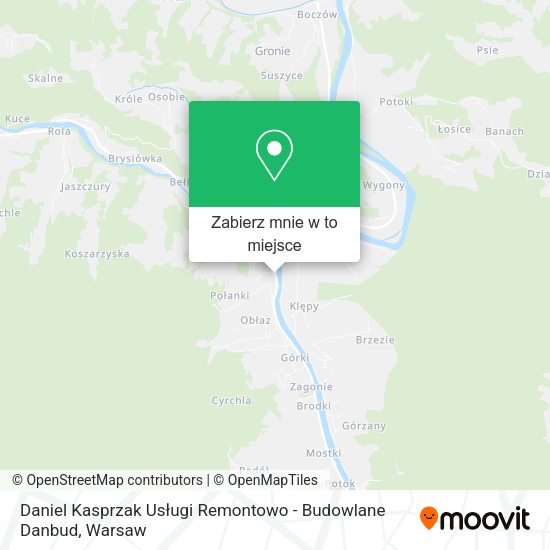 Mapa Daniel Kasprzak Usługi Remontowo - Budowlane Danbud