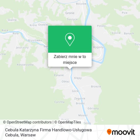 Mapa Cebula Katarzyna Firma Handlowo-Usługowa Cebula