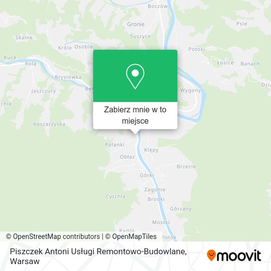 Mapa Piszczek Antoni Usługi Remontowo-Budowlane