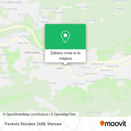 Mapa Packeta Slovakia 2688